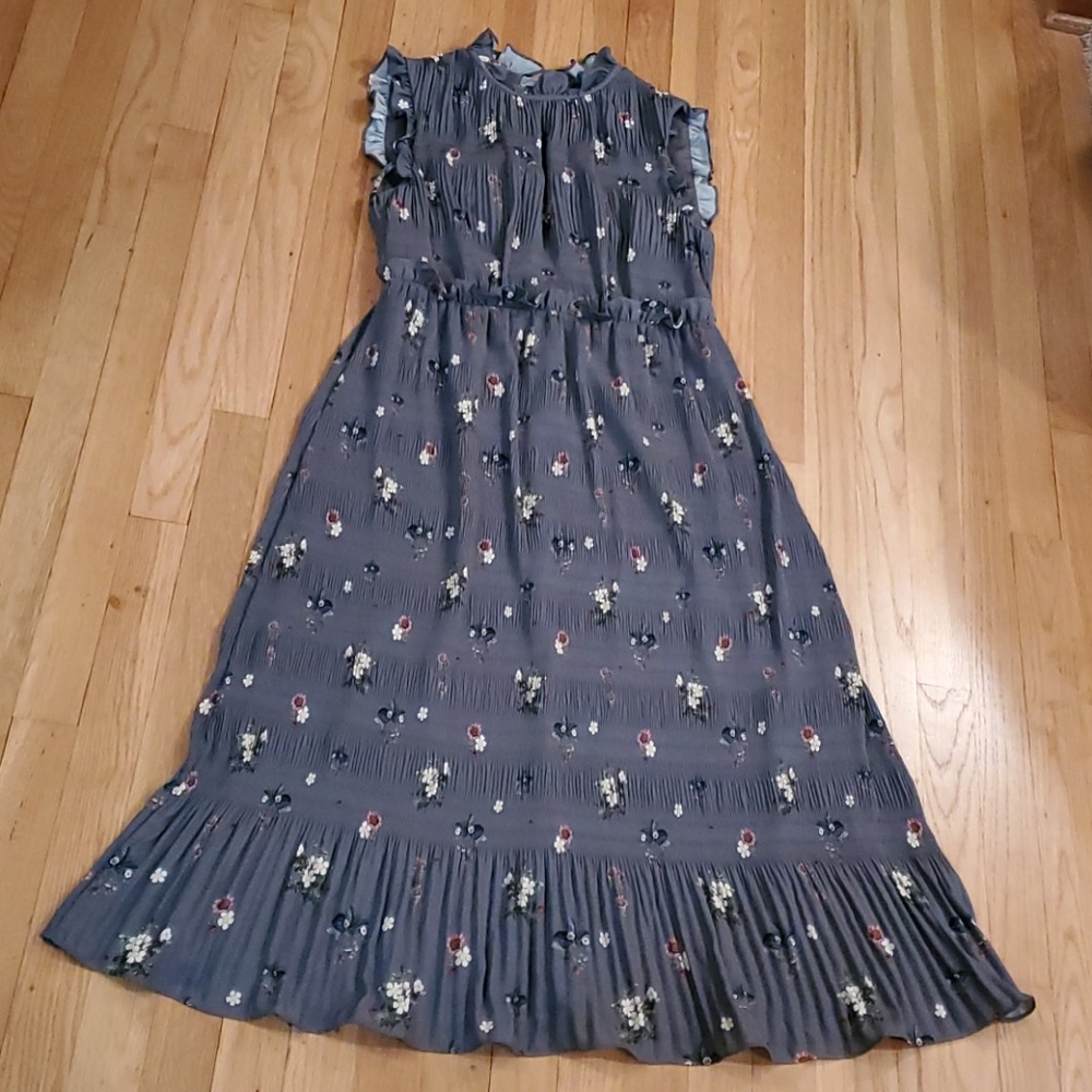 TED BAKER LONDON PLEATED SMOCK DRESS SIZE 2 - Picture 3 of 7
